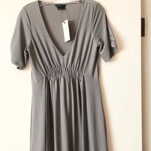 BCBG Light gray short sleeve dress - size small